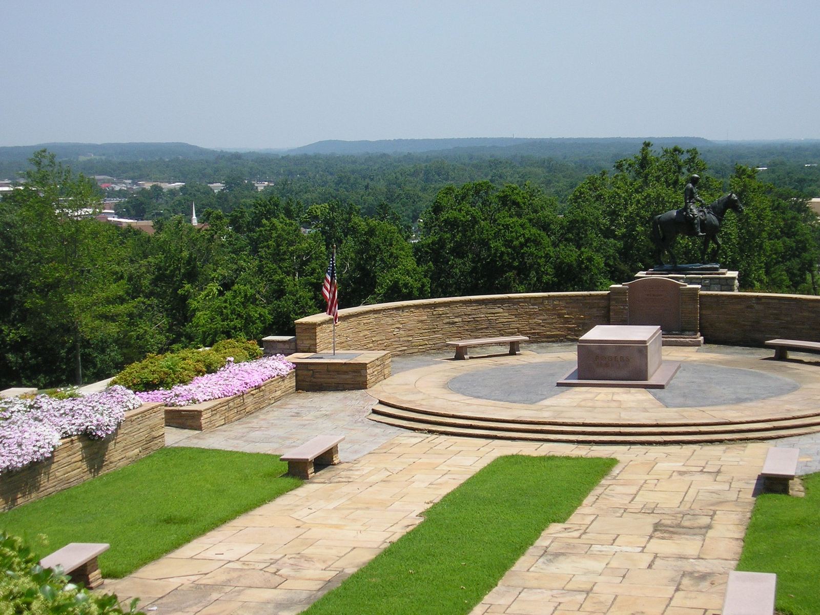 The "Riding Into the Sunset" equestrian statue at the Will Rogers Memorial Museum in Claremore, OK